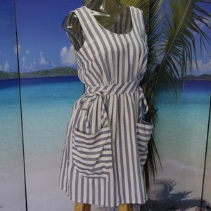 Vintage Concept 80s Swirl Full Wrap Striped Dress